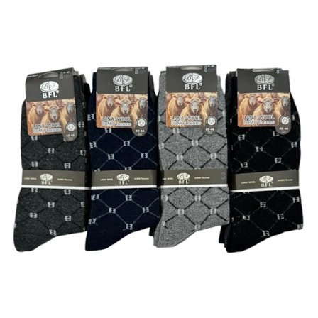 Ullstrømper herre 12-pakning 40-46 multifarget one size