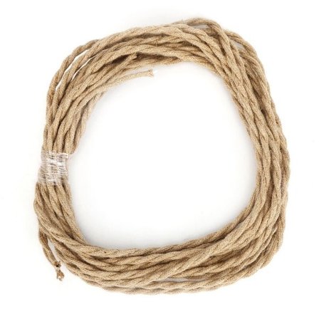 Vintage hamprep, tvinnat par, elkabel, DIY-tillbehör för ljuskronor, 5 meter - Trådkärnan mäter 0,75 mm