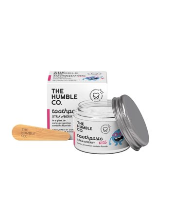 The Humble Co. - Dentifrice Naturel Pour Les Enfants - Dentifrice en pot de verre Fraise