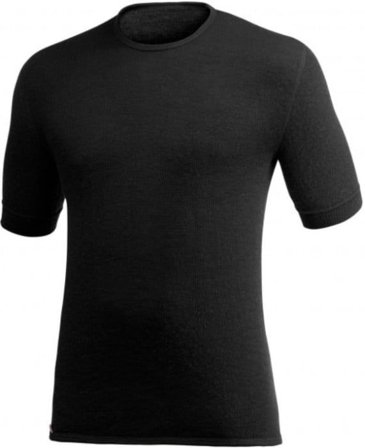 Woolpower Tee 200 Black - Merinoull för sommarliv, resa och vandring