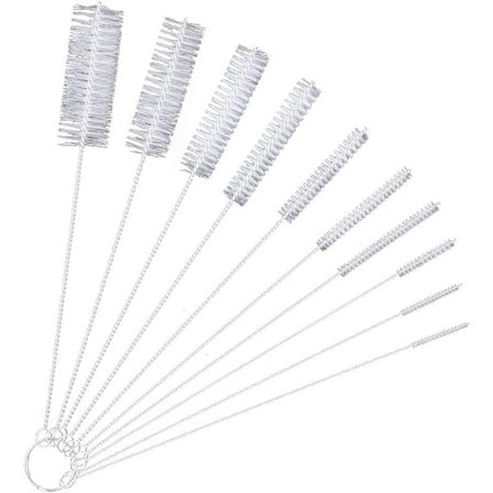 Rengøringsbørste, 12 stk. flaskebørste til køkkenkedel tekande Sp