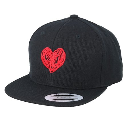 Kinder Kiddo Cap - Schwarz Cap - Kinder Heart Black Snapback @ Hatstore