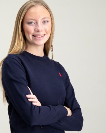 Polo Ralph Lauren Cotton Crewneck Sweater Blau Pullover Mädchen - Kids Brand Store