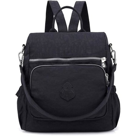 Dam Ryggsäck Dam Rucksack Handväska Stöldskydd Vattentät Nylon Skolväska Resa Casual Daypack Mode Axelväska