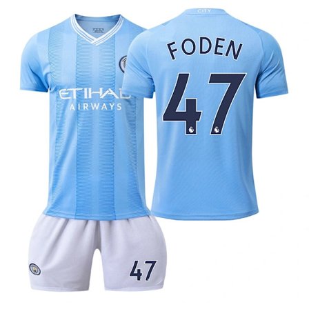 Manchester City Koti, Jalkapallovaatteet Aikuisille, Lapsille, Nro 47, Phil Foden Nro 47 Phil Foden(qb) Nro. 47 Phil Foden 24