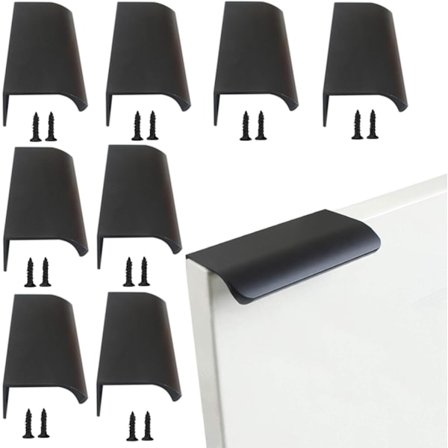 Köksmöbelhandtag, Aluminiumlegering Borstad Nickel Låda Drag, Skåpsdörr Knoppar, Möbel Låda Dold Installation 8 st (80 mm)