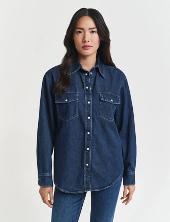 GANT Rel Pocket Denim Shirt - Blue - 42