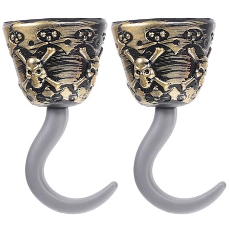 2 stk Bulk Leke Hånd Plastkrok Pirat Kostyme Tilbehør Pirat Kroker Halloween Hook Leke