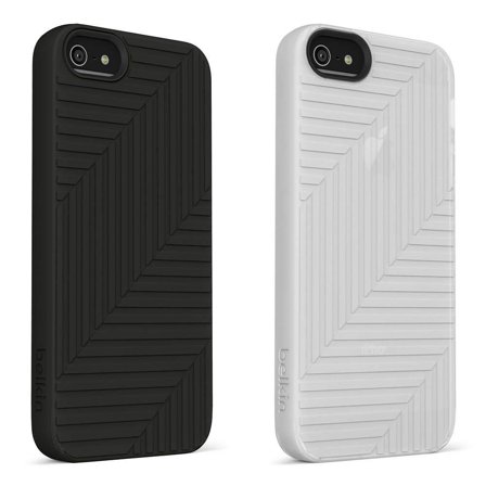 Belkin Flex Case - Eske for mobiltelefon - silikon - blank, svarttopp (en pakke 2) - for Apple iPhone 5