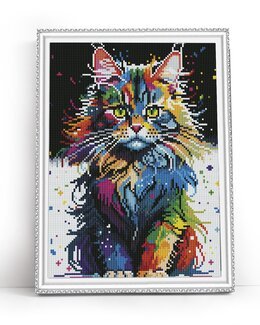 Diamond painting Bunte Katze - Varvikas