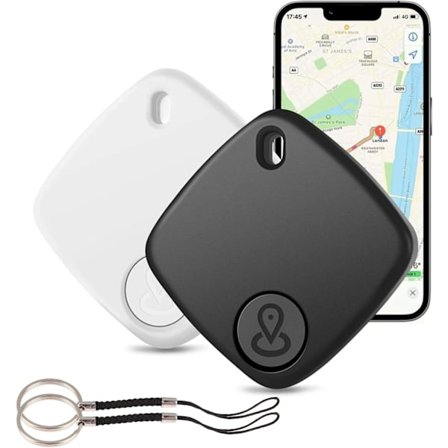 4G Bluetooth GPS Tracker Locator Kompatibel med Apple Find My App (kun iOS), 2-pak Locator