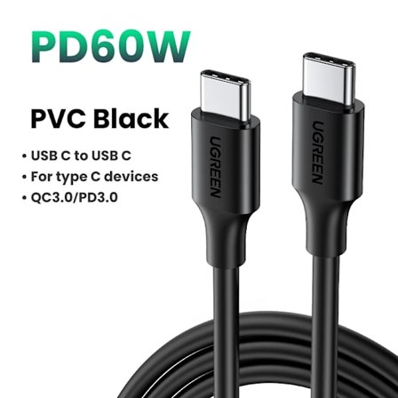 UGREEN USB C-kabel PD60W Snabbladdningskabel för iPhone 16 15 Snabbladdande datakabel