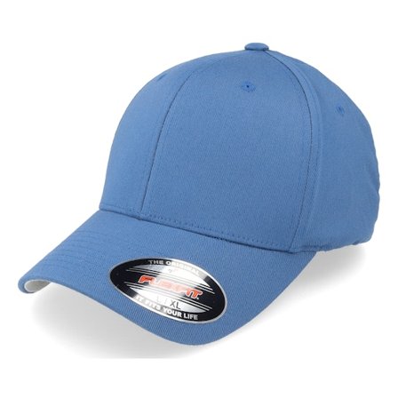 Flexfit - Ble flexfit Czapka Z Daszkiem - Slate Blue Wooly Combed Flexfit @ Hatstore