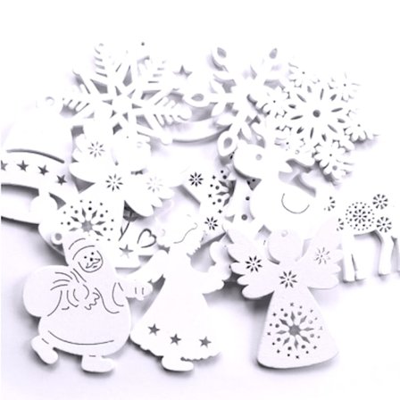 5 pack hänge till gran eller ris, klockor