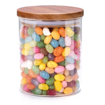 Lasipurkki puisella kannella 600ml