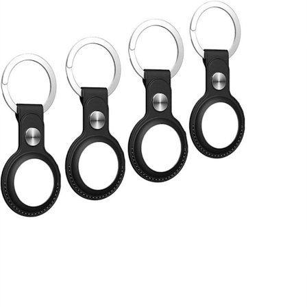 INF AirTag etui med nøglering PU læder 4-pak