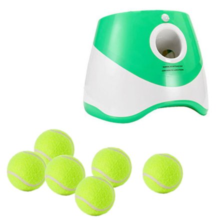 Hund automatisk bollkastare med 3/6/9 bollar hållbar bollkastmaskin för liten medelstor hund