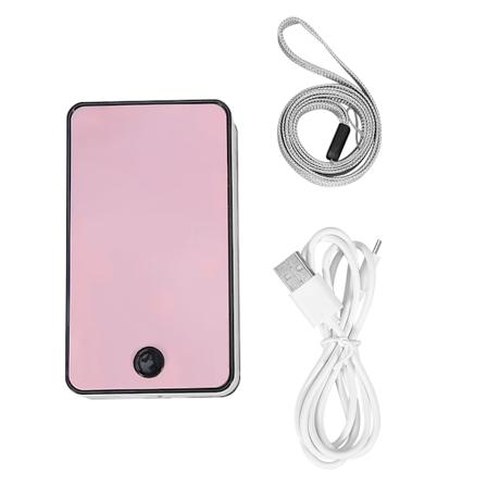 Bärbar USB-minifläkt Luftkonditioneringsblåsare Ympade ögonfransar Ögonfransförlängningstork Rosa