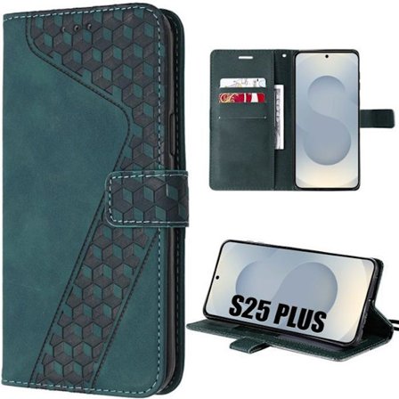 Skal - BOOLING - för Samsung Galaxy S25 Plus - Lädereffekt - Nattgrön - Stötabsorberande