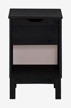 Loft24 - Natbord Post Nako 1 skuffe - Sort - Sengeborde - Fra Homeroom