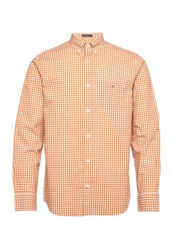 Reg Broadcloth Gingham Bd Skjorte Uformell Oransje GANT