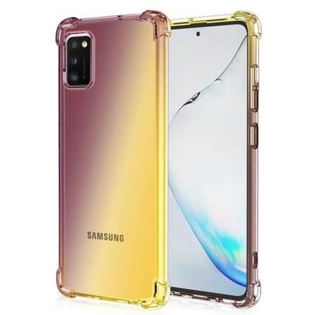 Samsung Galaxy A41 - Silikonskal FLOVEME Svart/Guld