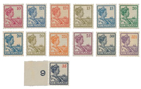 Koningin Wilhelmina 1915-1926 (nr.87-99) postfris