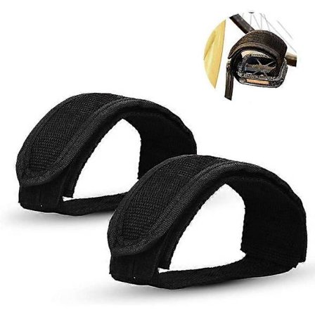 Sykkelpedalstropper Belte Universell for Fast Gir Stasjonær Trimsykkel 2 Stykker