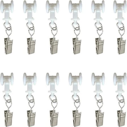 Klemme rulle U-skinner (60 stk.) til U-skinne gardinkroge