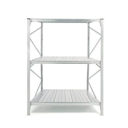 Universalställ grundsektion 2500x1876x800 mm med 3 st plåthyllor