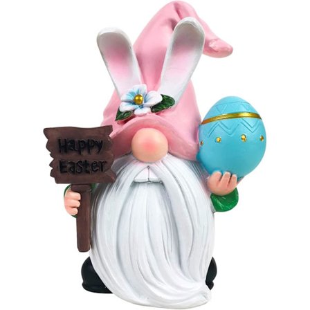 Havefigur til haven, påskedekoration, påskehare, havenisser, havefigurer i harpiks, havenisser til udendørs brug, harpiksdekoration