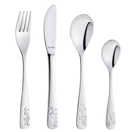 Amefa Forest Friends børneservice, 4 dele - Rustfri stål | KitchenOne