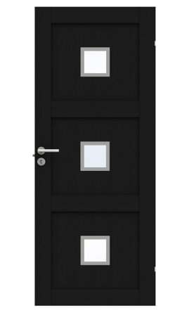 Swedoor Unique GWA 03L 320 Innerdörr svart ek 825x2040 mm, Dörrar
