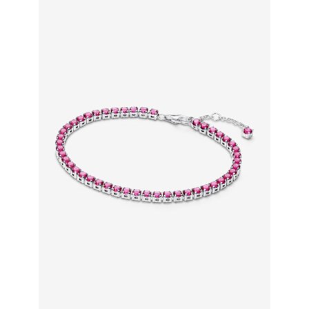 Pandora - Glittrande Rosa Tennisarmband - Sterlingsilver
