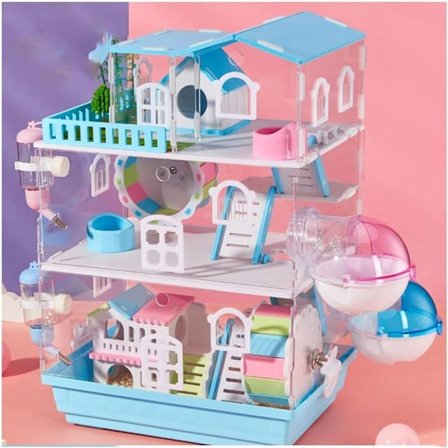 Tre-lags stort villa hamsterbur, let at rengøre KLB