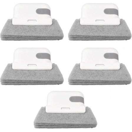 5 stk. vinduesrille rengøringsbørste skrabebørste vindue lille pakke børste husholdningsbørste skrabeværktøj skraber rengøringsbørste