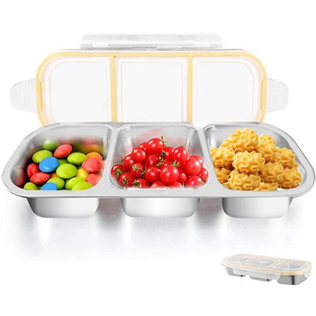 Eväsrasia lokeroilla, 600 ml Bento-rasia, Eväslaatikot, Eväsrasia lapsille, Kolme lokeroa, Bento-rasia aikuisille, kotiin ja matkoille