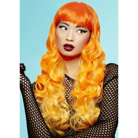 Psychedelic Sunrise Siren Peruk Orange - Partyninja.se