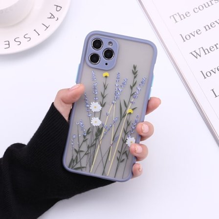 Kompatibel med iPhone 11 Cover Blomster Bag Floral Piger Kvinder Sof