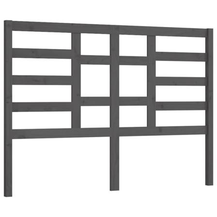 Vidaxl Sänggavel Grå 141x4x104 Cm Massiv Furu Grå