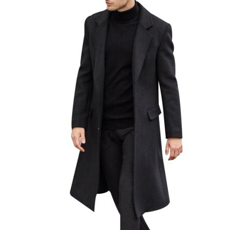 Lång Kappa I Casual För Män Black S
