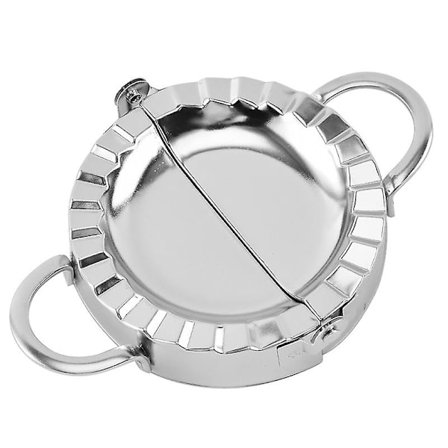 Stor Empanada Maker i Rustfritt Stål - Empanada Presse. Bakeverktøy (1 stk, Sølv)