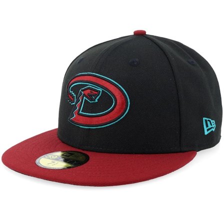 New Era - MLB Svart fitted Keps - Arizona Diamondbacks 59FIFTY Acperf Aridia Black/Maroon Fitted @ Hatstore