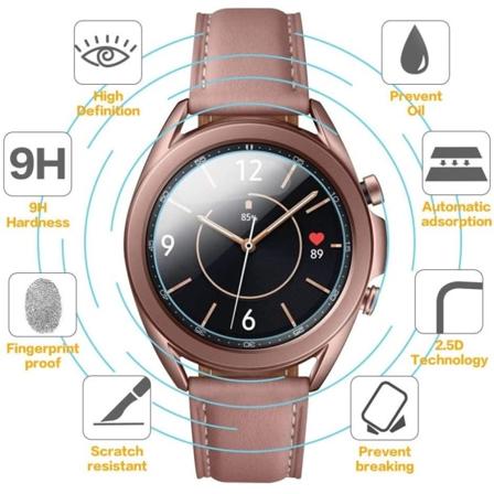2x Skjermbeskytter for herdet glass til Samsung Galaxy Watch 41mm Transparent one size