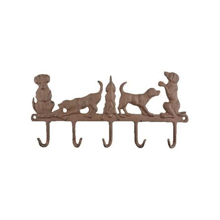 Hæklede med 5 hunde - L 2,4 cm x B 35,6 cm x H 17,6 cm