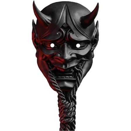 Japansk Samurai Mask Oni Demon Mask, Cosplay Mask Halloween Horr