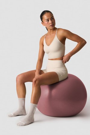 Nimble Adjustable Strappy Sports Bra Stone Grey