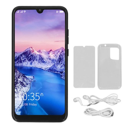 Android 10 Smartphone 6.26 Tommers Skjerm Ansiktsgjenkjenning 4GB RAM 64GB ROM Svart