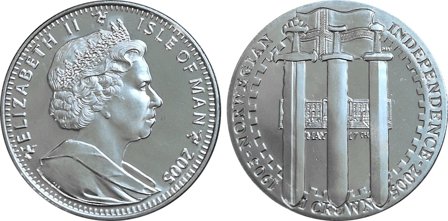 Isle of Man 2005 - Elizabeth II norsk uafhængighed - 1 Krone - Erindringsmønt