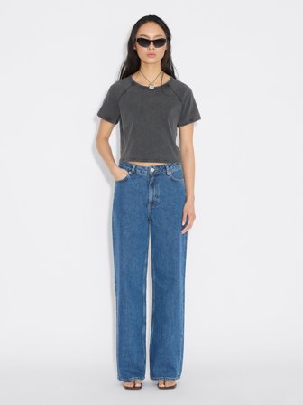 Holzweiler Wide-Leg Jeans - Mid Blue - Women's - 32/32